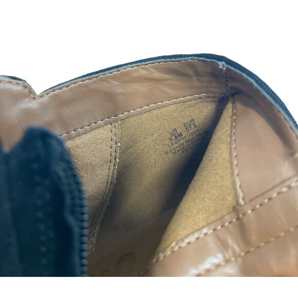 Sam Edelman Womens Size 7.5 M Black Suede Zip Ankle Fashion Boots Bootie - Picture 9 of 10